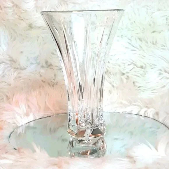 Lenox Vintage Crystal SWIRL VASE 9H 5W/Top 16 R - Picture 3 of 8